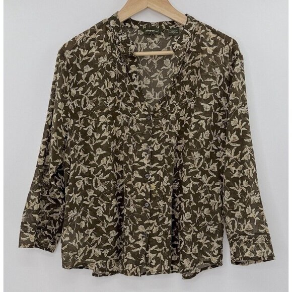 Eddie Bauer Women’s Button Down Cotton Sheer Shirt Size Large, Lightweight - Picture 1 of 10